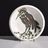 Pablo Picasso Oiseau a la Huppe Bowl, Dish, Madoura (A.R. 173) - Sold for $2,816 on 03-04-2023 (Lot 212).jpg